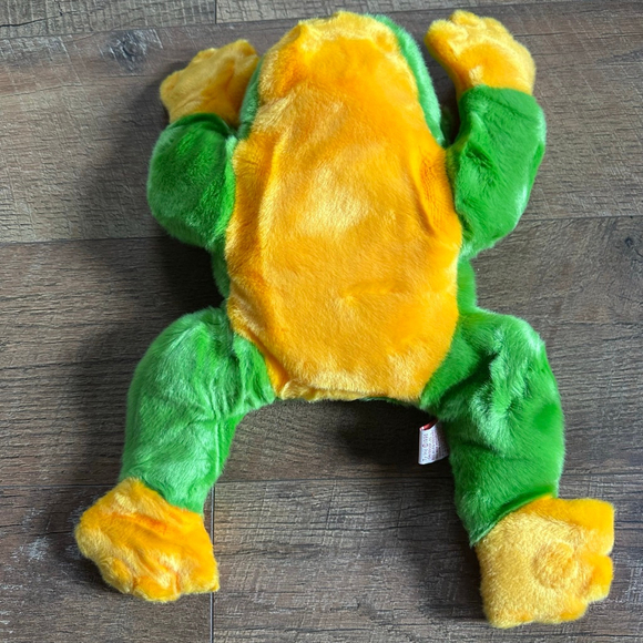 Ty Smoochy Green Yellow Frog Stuffed Animal large - Picture 9 of 10